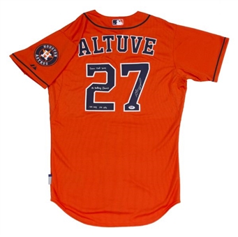 2014 Jose Altuve Game Worn and Signed Houston Astros Alternate Road Jersey (MLB Authenticated)